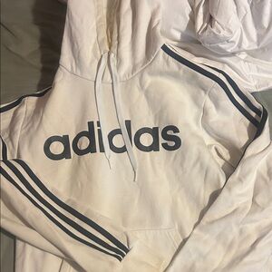 Adidas Cream Hoodie with Black Accents
